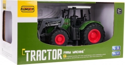 Grüner Traktor mit Frontlader 1:24