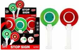 Polizeiliche Anhaltekelle mit Licht