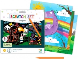 DODO Kratzbilder Drachen 20 × 20 cm