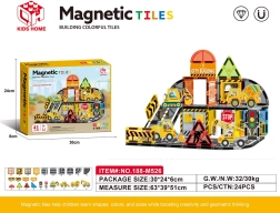 Magnetisches Konstruktionsset Baustelle, 41 Teile