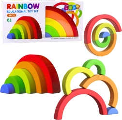 Regenbogen-Sensorik-Bausteine aus weichem Gummi – 5 Teile