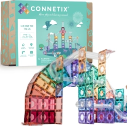 Connetix Pastel Ball Run Set magnetischer Bausteine 106 Stk mit Murmelbahn