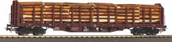 Piko Rungenwagen Roos-t642 RSBG mit Holzladung H0