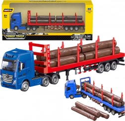 Metallischer Holztransporter Huina 1:50 rot