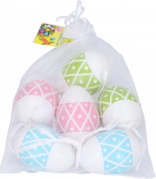 Dekorative bunte Plastikeier 4x6 cm