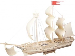 Woodcraft Holz 3D-Puzzle Segelschiff – natur