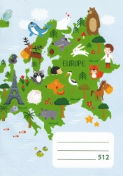 Schulheft A5 liniert 10 Blatt Europa