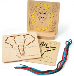 Bigjigs Toys Fädelspiel nach Zahlen – Wildtiere