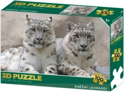 3D-Puzzle – Schneeleoparden, 100 Teile