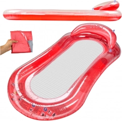 Aufblasbare Matratze mit Rückenlehne und Netz für Wasser rot Bestway