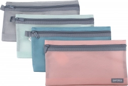 Mappe mit Reißverschluss mehrfarbig 23x13 cm