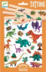 Temporäre Tattoos Welt der Dinosaurier DJECO
