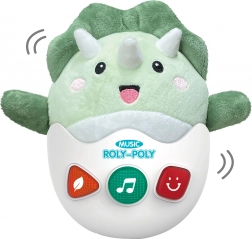 Rollender Plüsch-Dinosaurier mit Licht- und Soundeffekten 20 cm