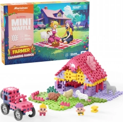 Konstruktionsset Mini Waffle Farmer – niedliche Ranch, 112 Teile Marioinex