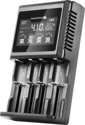 Universelles Ladegerät EVERACTIVE UC-4000 für Li-Ion- und Ni-MH-Akkus