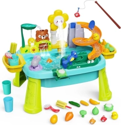 Woopie Wasser Tisch 4-in-1 Spiel Angeln Spüle Rutsche Blume