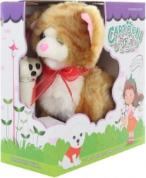 Braune Katze mit Kabel