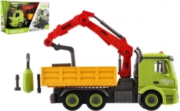 Schraubbares Baufahrzeug mit Kran, 31 cm, Schwungrad, Licht und Sound
