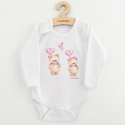 Baby-Body mit Print NEW BABY Love Bears, langer Ärmel