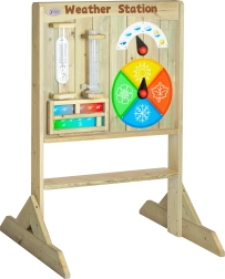 Classic World edukative 2-in-1-Manipulationstafel mit Kreideseite – Uhrzeit und Wetter lernen