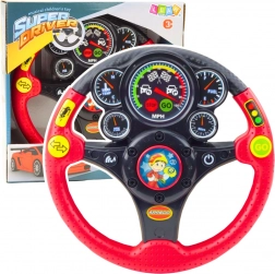 Interaktives Kinderlenkrad mit Sound-, Licht- und Vibrationseffekten – rot