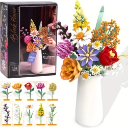 Bauset Blumen-Bouquet mit Keramikvase, 1070 Teile