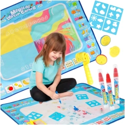Wasser-Malmatte 100 × 80 cm mit Alphabet und Zubehörset