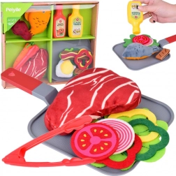 Weiches Kochset – textile Lebensmittel mit Steak, Fisch und Zubehör