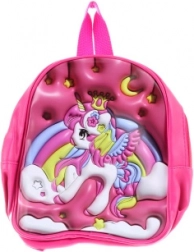 Kinder-Rucksack mit Einhorn – rosa 3D-Design