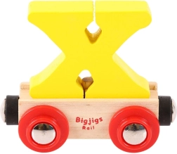 Holzwaggon mit Buchstabe X - Bigjigs Rail
