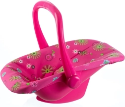 Teddies Puppentrage und Autokindersitz mit Blumenbezug