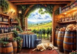 Puzzle Hunde und Wein 1000 Teile EDUCA