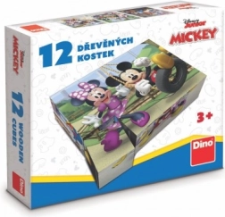 Hölzerne Lizenzwürfel Mickey Mouse – 12 Würfel
