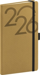 Taschenkalender in goldener Farbe 2026