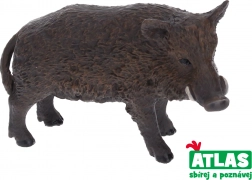 Wildschweinfigur aus der Kollektion handbemalter Tiere