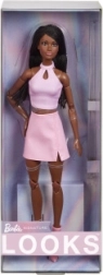 Barbie Looks Puppe im rosa Outfit mit Zöpfen