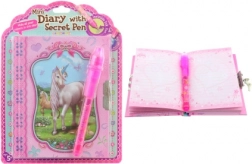 Geheimes Tagebuch mit Einhorn und UV-Stift