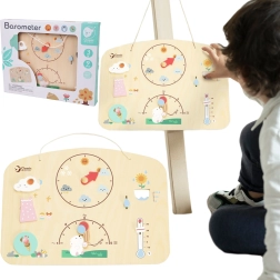 Classic World pädagogische hölzerne Wettertafel – Barometer für Kinder