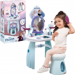Disney Frozen Schminktisch 2-in-1 mit Hocker und Spiegel + 10 Zubehörteile