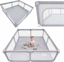 Faltbarer Kinderlaufstall – trockenes Bällebad 180 × 200 cm, grau