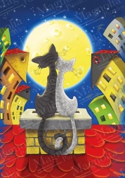 Puzzle Katzen auf dem Dach 1000 Teile