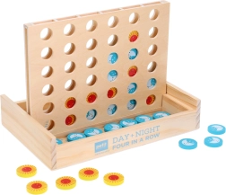 Holzspiel Vier in einer Reihe Tag und Nacht