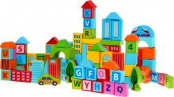 Holzbaustein-Set Stadt - 100 Teile