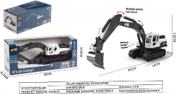 Metallener weißer Bagger auf Ketten