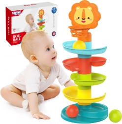 Bunte Spiralenturm für Kinder mit Bällen von WOOPIE