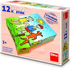 Holzklötze Hund und Katze – 12 Klötze