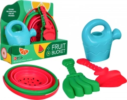 Megaset aus Sandspielzeug mit faltbarem Eimer