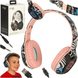 Kabellose Bluetooth-Kopfhörer für Gaming und sportliche Nutzung pink