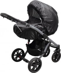 Regenschutz für Kinderwagen mit reflektierenden Elementen New Baby Basic schwarz