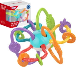Sensorisches Babyspielzeug Rassel und Beißring 2-in-1 Woopie